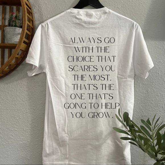 White Floral growth t shirt - Picture 2 of 3